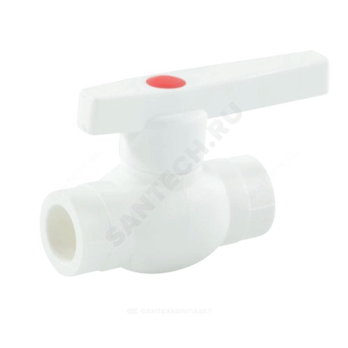 Кран шаровой PP-R белый Дн 20 внутренняя пайка OPTIMA VALFEX VALF 10145020