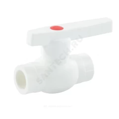 Кран шаровой PP-R белый Дн 20 внутренняя пайка OPTIMA VALFEX VALF 10145020
