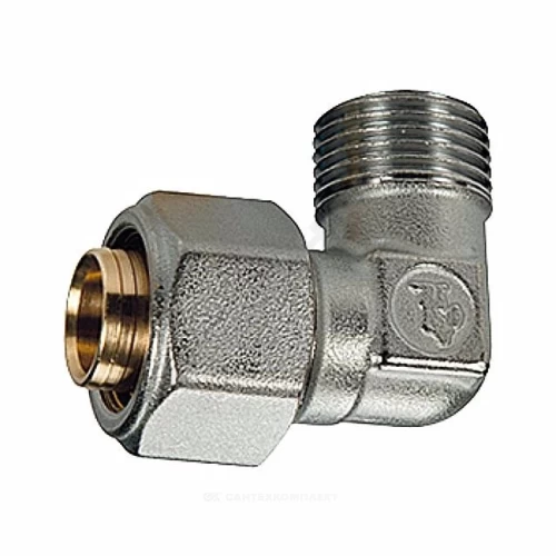 Угольник МП латунь обжим Дн 18х1/2"х90гр НР R562AM Giacomini R562MX052