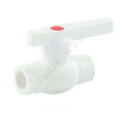 Кран шаровой PP-R белый Дн 40 внутренняя пайка OPTIMA VALFEX VALF 10145040