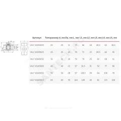 Кран шаровой PP-R белый Дн 40 внутренняя пайка OPTIMA VALFEX VALF 10145040