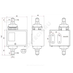 Реле давления РДД-2Р 0.5-4бар G1/4" 220В IP42 110C Росма 00000004013