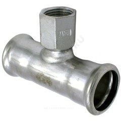 Тройник сталь нерж AISI 316L Дн 42х3/4"х42 Ру16 пресс/ВР Inoxpres RM 189304042