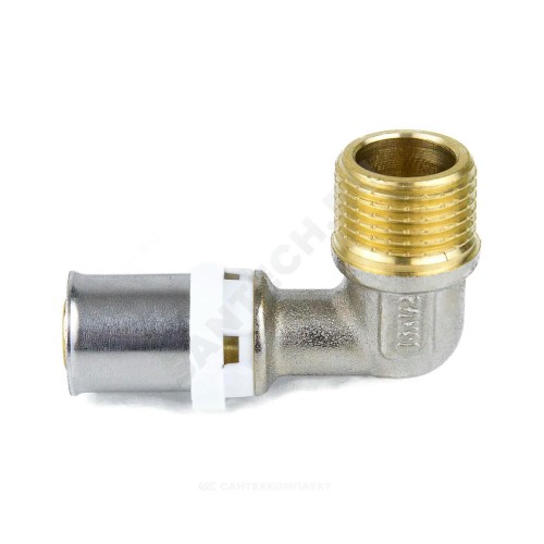 Угольник МП латунь никель пресс Дн 16х1/2"х90гр НР ГОСТ 32415-2013 8006 Aquasfera 8006-01