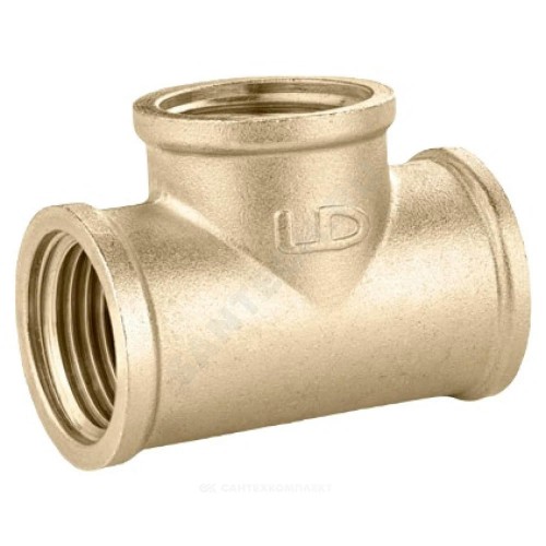 Тройник латунь Ду 40 (1 1/2") ВР LD LD.65.514.40