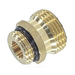Штуцер переходной латунь 3/8"x1/2" с резиновым кольцом Апогей 310012