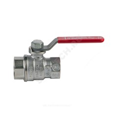 Кран шаровой латунь хром R850 Ду 10 Ру35 ВР полнопроходной рычаг красный Giacomini R850X022