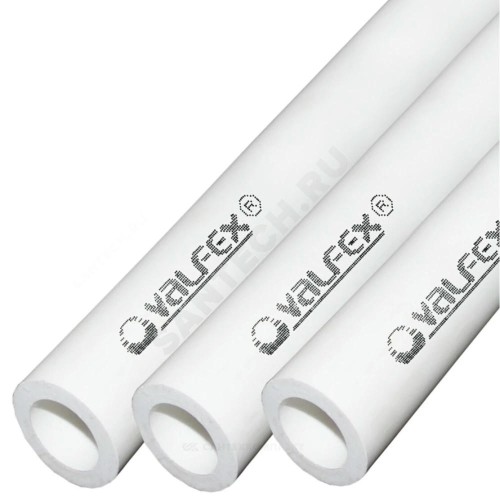 Труба PP-R белая Дн 40х6,7 Ру20 SDR6 Т<80С L=4м VALFEX 10102040