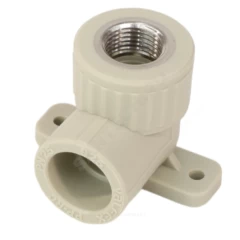 Угольник PP-R комбинированный серый Дн 20х1/2" ВР с креплением VALFEX 10120020Г