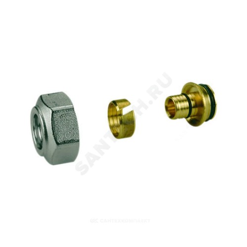 Евроконус для МП труб латунь обжим Дн 14х2,0х3/4" с накидной гайкой R179E Giacomini R179EX023