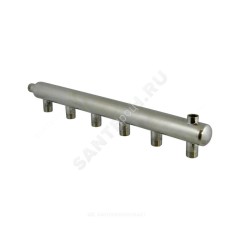 Коллектор нержавеющая сталь Ду 32 1 1/4" НР на 3 вых 1/2" НР м/о 50мм Элит-Металл 1181