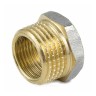 Футорка латунь никель Ду 15х10 (1/2"х3/8") НР/ВР 9024 ГОСТ 32585-2013 Aquasfera 9024-01