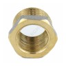 Футорка латунь никель Ду 15х10 (1/2"х3/8") НР/ВР 9024 ГОСТ 32585-2013 Aquasfera 9024-01
