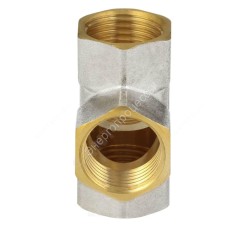 Крест латунь никель Ду 25 (1") ВР/ВР 9011 ГОСТ 32585-2013 Aquasfera 9011-03