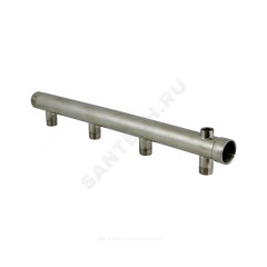 Коллектор нержавеющая сталь Ду 32 1 1/4" ВР/НР на 2 вых 3/4" НР м/о 50мм Элит-Металл 3000