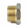 Футорка латунь никель Ду 20х15 (3/4"х1/2") НР/ВР 9024 ГОСТ 32585-2013 Aquasfera 9024-02