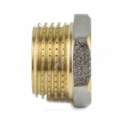Футорка латунь никель Ду 25х15 (1"х1/2") НР/ВР 9024 ГОСТ 32585-2013 Aquasfera 9024-03