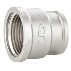 Муфта латунь никель переходная Ду 25х15 (1"х1/2") ВР LD LD.67.516.25х15