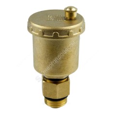 Воздухоотводчик автоматический латунь 5001 Ду 15 Ру10 G1/2" НР прямой с запорным клапаном Aquasfera 5001-01