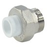 Муфта PP-R комбинированная разъемная белая Дн 25х1/2" НР RTP (РосТурПласт) 10643