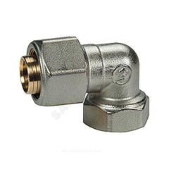 Угольник МП латунь обжим Дн 26х1"х90гр ВР R563AM Giacomini R563MX120