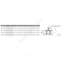 Кран шаровой сталь газ КШ.Ц.М.GAS Ду 50 Ру40 ВР L=170мм LD КШ.Ц.М.GAS.050.040.Н/П.02