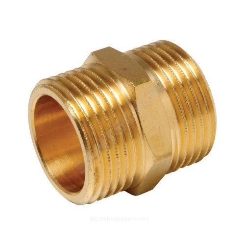 Ниппель латунь Ду 25 (1") НР Цветлит ZW50055