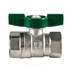 Кран шаровой латунь хром R251W Ду 15 Ру42 ВР бабочка зеленая Giacomini R251WX023