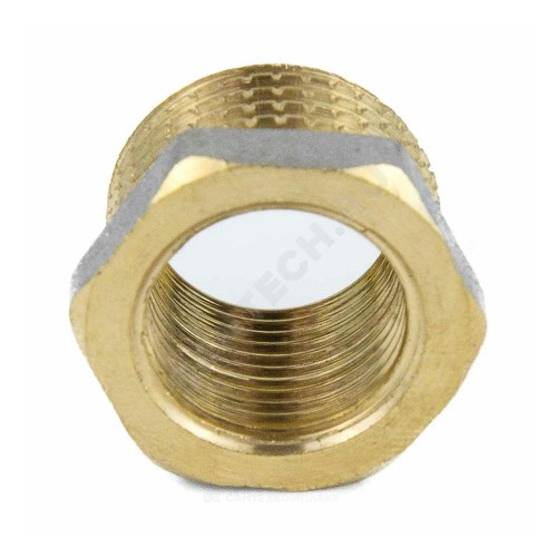 Футорка латунь никель Ду 40х20 (1 1/2"х3/4") НР/ВР 9024 ГОСТ 32585-2013 Aquasfera 9024-08