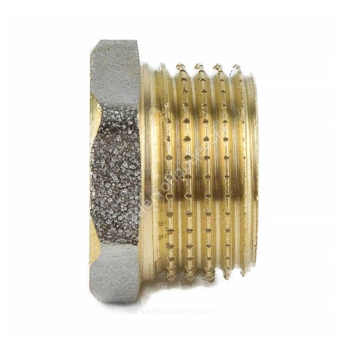 Футорка латунь никель Ду 40х20 (1 1/2"х3/4") НР/ВР 9024 ГОСТ 32585-2013 Aquasfera 9024-08