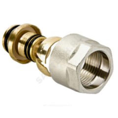 Евроконус для МП труб латунь обжим Дн 16х2,2х3/4" с накидной гайкой SantechSystems