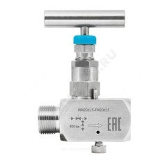Клапан игольчатый нерж SS-V4 Ду 15 Ру40 ВР/НР G1/2" с маховиком без фланца Росма 00000034406