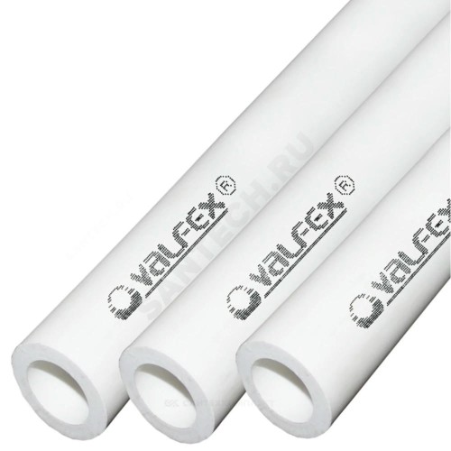 Труба PP-R белая Дн 40х3,7 Ру10 SDR11 Т<20С L=4м VALFEX 10103040