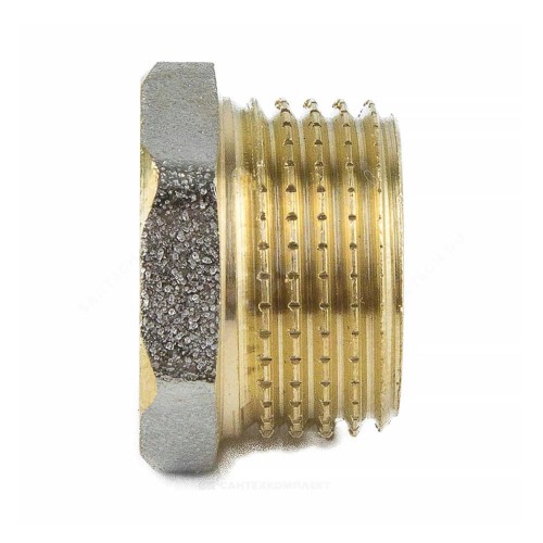 Футорка латунь никель Ду 15х8 (1/2"х1/4") НР/ВР 9024 ГОСТ 32585-2013 Aquasfera 9024-11