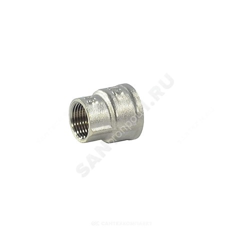 Муфта латунь никель переходная Ду 40х20 (1 1/2"х3/4") ВР/ВР SantechSystems