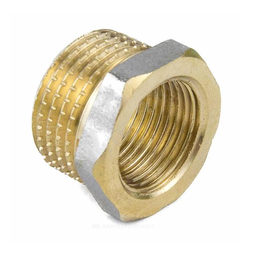 Футорка латунь никель Ду 50х25 (2"х1") НР/ВР 9024 ГОСТ 32585-2013 Aquasfera 9024-13