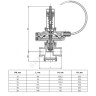 Клапан балансировочный автомат латунь APT-R Ду 32 Rp1 1/2" Ру20 Тмакс=120 оС НР 5-35 кПа Kvs=9.3м3/ч без ниппелей Ридан 003Z5704R
