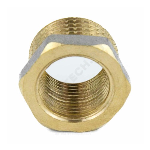 Футорка латунь никель Ду 50х32 (2"х1 1/4") НР/ВР 9024 ГОСТ 32585-2013 Aquasfera 9024-14