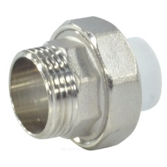Муфта PP-R комбинированная разъемная белая Дн 90х3" НР RTP (РосТурПласт) 30110