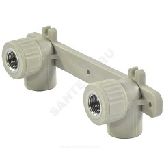 Планка PP-R монтажная серая Дн 25х3/4" ВР под смеситель VALFEX 10124325Г