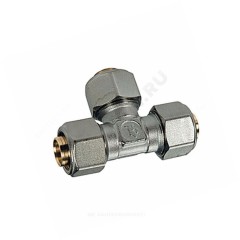 Тройник МП латунь обжим Дн 20 R564AM Giacomini R564MX057