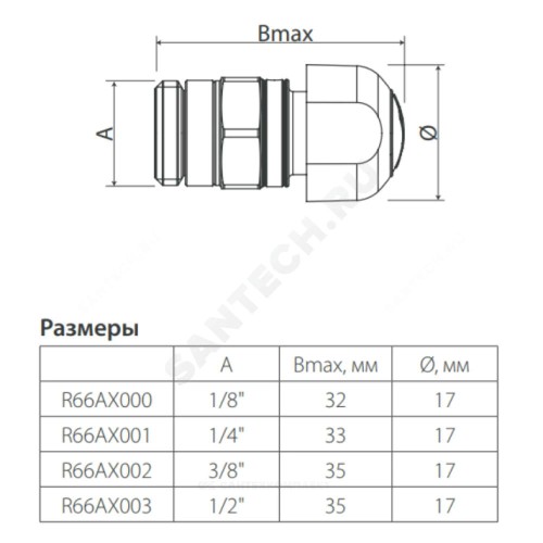 Кран Маевского латунь R66A Ду 6 Ру10 G1/8" НР с колпачком Giacomini R66AX000