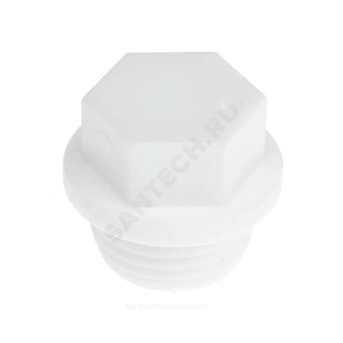 Заглушка PP-R белая Дн 25х3/4" НР PRO VALFEX 10163025-PRO