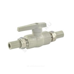 Кран шаровой PP-R полнопроходной серый Дн 25х1" VALFEX 20246025Г