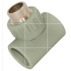 Тройник PP-R комбинированный серый Дн 32х1/2" НР для PP-R RTP (РосТурПласт) 11000