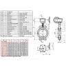 Затвор дисковый поворотный чугун VPI4448-08EP Ду 250 Ру16 межфл с редуктором диск чугун манжета EPDM Tecofi VPI4448-08EP0250