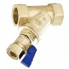 Фильтр сетчатый Y-образный латунь Ду 20 Ру25 Тмакс=120 oC 3/4" ВР 114 со сливным краном OR 0114.520