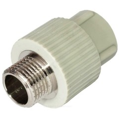 Муфта PP-R комбинированная серая Дн 20х1/2" НР RTP (РосТурПласт) 10942