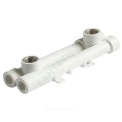 Планка (настенный комплект) PP-R монтажная универсальная белая Дн 20х1/2" ВР RTP (РосТурПласт) 14185