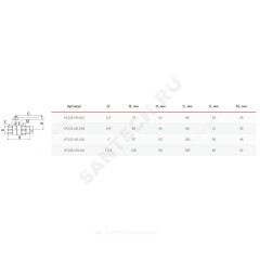 Кран шаровой латунь 11Б27фт1М Ду 15 Ру40 ВР/"американка" полнопроходной рычаг красный VALFEX VF.225.LR1.012